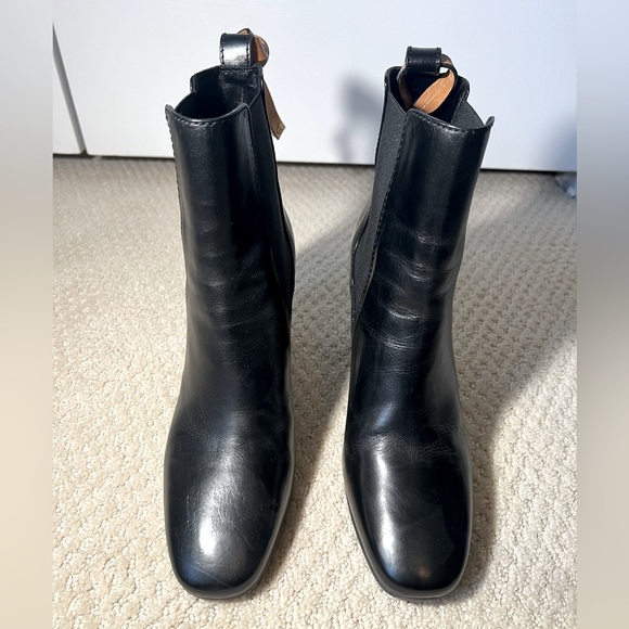 Stuart Weitzman Shoes - Stuart Weitzman black leather heel booties size 8.5